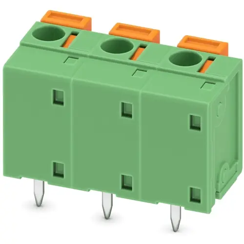 Leiterplattenklemme, 3-polig, RM 7.62 mm, 0,2-1,5 mm², 17.5 A, Federklemmanschluss, grün, 1780549 Direkt Vom Hersteller
