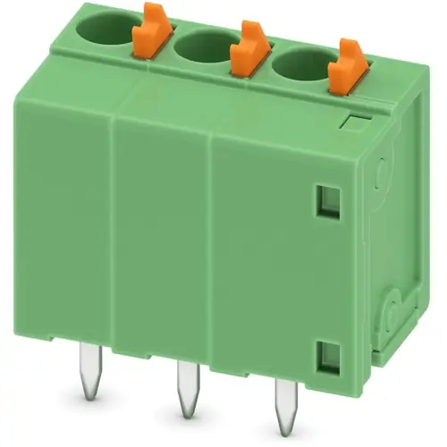 Leiterplattenklemme, 3-polig, RM 5.08 mm, 0,2-1,5 mm², 15 A, Federklemmanschluss, grün, 1890167 Letzte Chance
