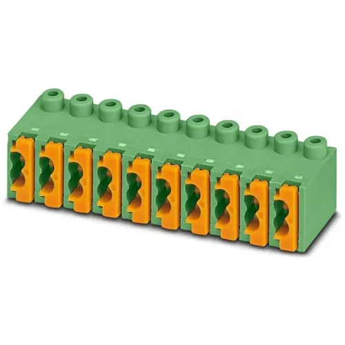 Aktuell Leiterplattenklemme, 8-polig, RM 3.5 mm, 0,12-0,5 mm², 4 A, Federklemmanschluss, grün, 1913989