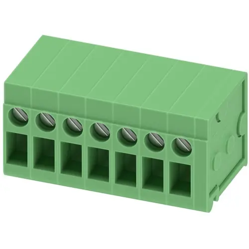 Expressversand Leiterplattenklemme, 7-polig, RM 5 mm, 0,2-2,5 mm², 24 A, Schraubanschluss, grün, 1988257