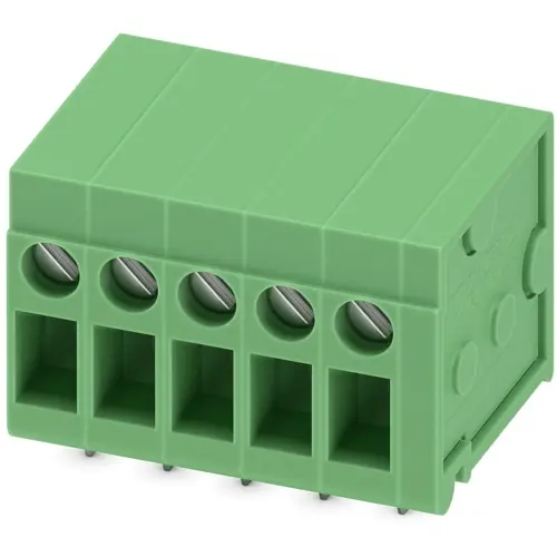 Leiterplattenklemme, 5-polig, RM 5 mm, 0,2-2,5 mm², 24 A, Schraubanschluss, grün, 1773183 Preiswert