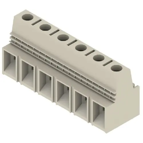 Kracherpreis Leiterplattenklemme, 6-polig, RM 15 mm, 1,31-25 mm², 85 A, Schraubanschluss, kieselgrau, 1809870000