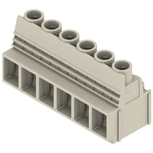 Leiterplattenklemme, 6-polig, RM 10.16 mm, 0,13-16 mm², 58 A, Schraubanschluss, kieselgrau, 1839310000 Billig