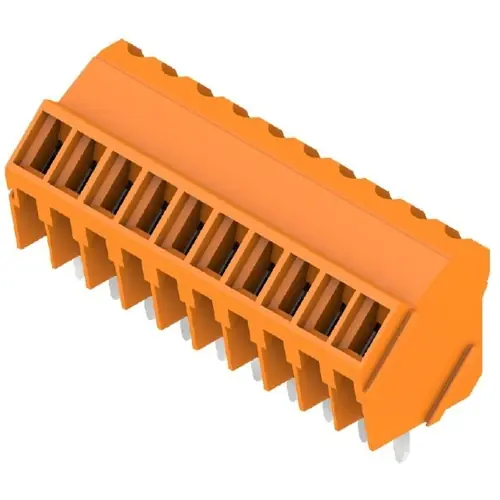 Leiterplattenklemme, 10-polig, RM 3.5 mm, 0,08-2,08 mm², 10 A, Schraubanschluss, orange, 1845280000 Highlight