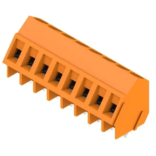 Leiterplattenklemme, 8-polig, RM 5 mm, 0,2-2,5 mm², 15 A, Schraubanschluss, orange, 1845430000 Preiswert