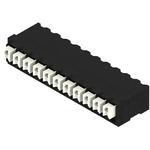Leiterplattenklemme, 11-polig, RM 3.81 mm, 0,13-1,5 mm², 12 A, Federklemmanschluss, schwarz, 1869450000 Echt