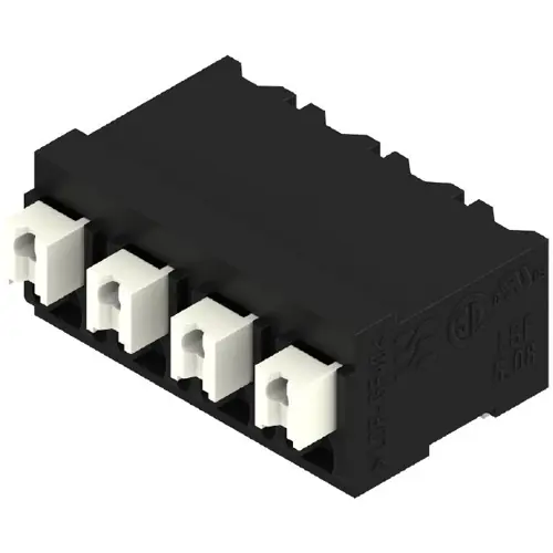 Leiterplattenklemme, 4-polig, RM 5.08 mm, 0,13-1,5 mm², 12 A, Federklemmanschluss, schwarz, 1869690000 Preisreduziert
