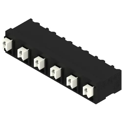 Echt Leiterplattenklemme, 6-polig, RM 7.5 mm, 0,13-1,5 mm², 12 A, Federklemmanschluss, schwarz, 1869780000