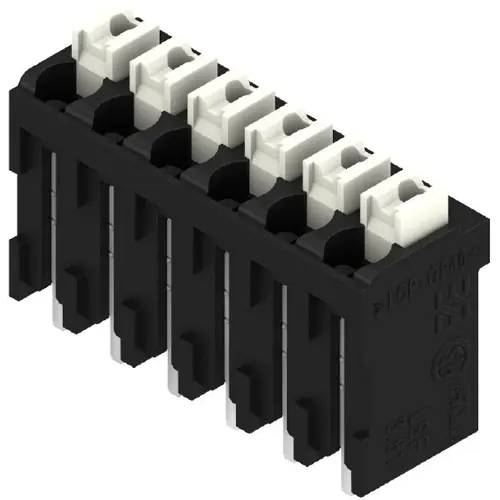 Heißes Angebot Leiterplattenklemme, 6-polig, RM 3.81 mm, 0,13-1,5 mm², 12 A, Federklemmanschluss, schwarz, 1869930000