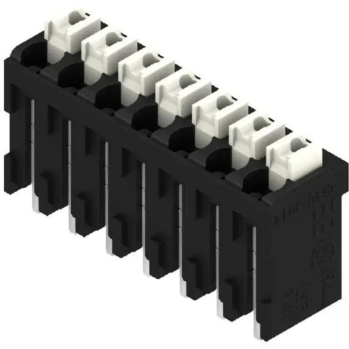 Leiterplattenklemme, 7-polig, RM 3.81 mm, 0,13-1,5 mm², 12 A, Federklemmanschluss, schwarz, 1869940000 Schneller Versand