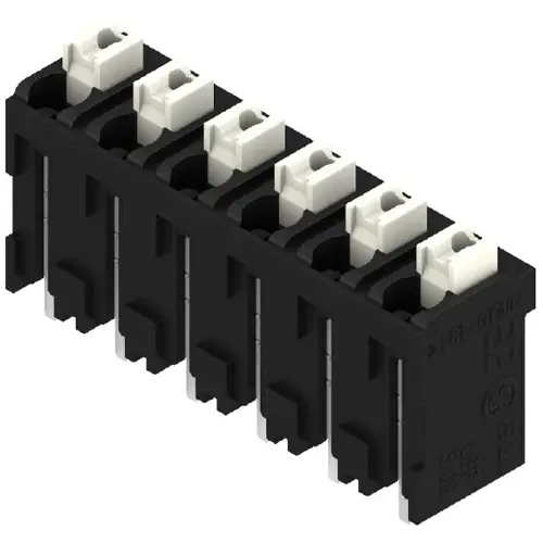 Leiterplattenklemme, 6-polig, RM 5.08 mm, 0,13-1,5 mm², 12 A, Federklemmanschluss, schwarz, 1870250000 Sonderaktion