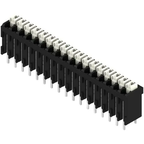 Geprüft Leiterplattenklemme, 17-polig, RM 3.5 mm, 0,13-1,5 mm², 12 A, Federklemmanschluss, schwarz, 1870520000