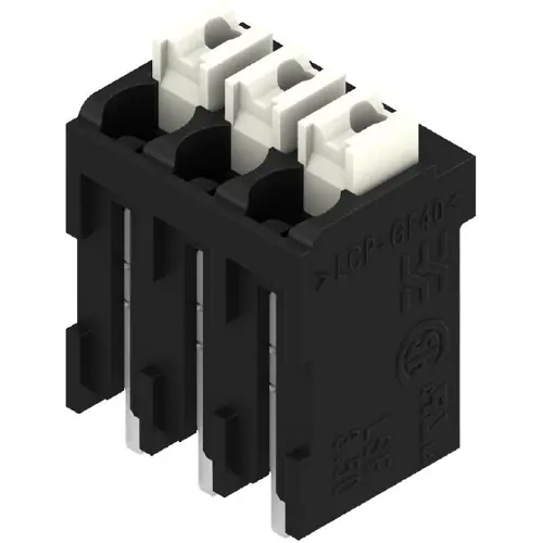 Leiterplattenklemme, 3-polig, RM 3.5 mm, 0,13-1,5 mm², 12 A, Federklemmanschluss, schwarz, 1870650000 Abverkauf