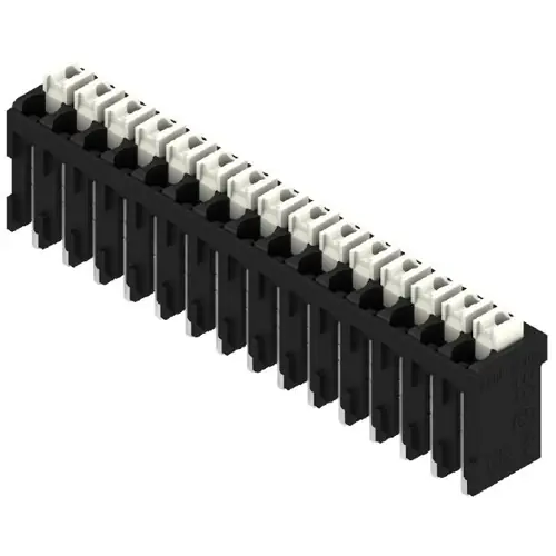 Leiterplattenklemme, 15-polig, RM 3.5 mm, 0,13-1,5 mm², 12 A, Federklemmanschluss, schwarz, 1870770000 Günstig