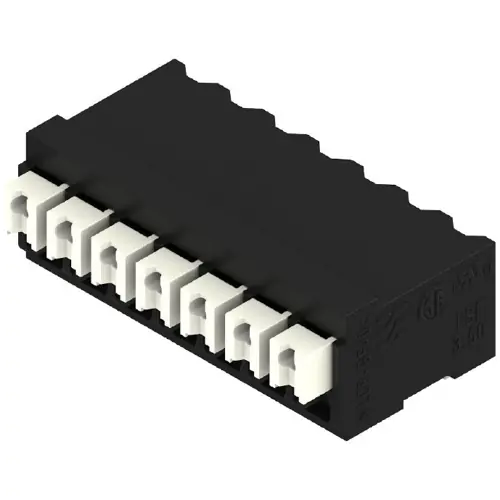Abverkauf Leiterplattenklemme, 7-polig, RM 3.5 mm, 0,13-1,5 mm², 12 A, Federklemmanschluss, schwarz, 1871020000