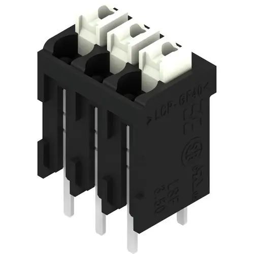 Preis Gesenkt Leiterplattenklemme, 3-polig, RM 3.5 mm, 0,13-1,5 mm², 12 A, Federklemmanschluss, schwarz, 1874520000