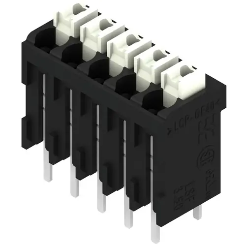 Leiterplattenklemme, 5-polig, RM 3.5 mm, 0,13-1,5 mm², 12 A, Federklemmanschluss, schwarz, 1874560000 Neu