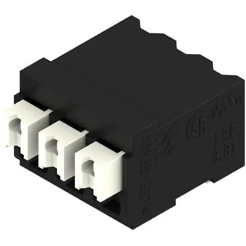 Leiterplattenklemme, 3-polig, RM 3.81 mm, 0,13-1,5 mm², 12 A, Federklemmanschluss, schwarz, 1875230000 Jetzt Kaufen