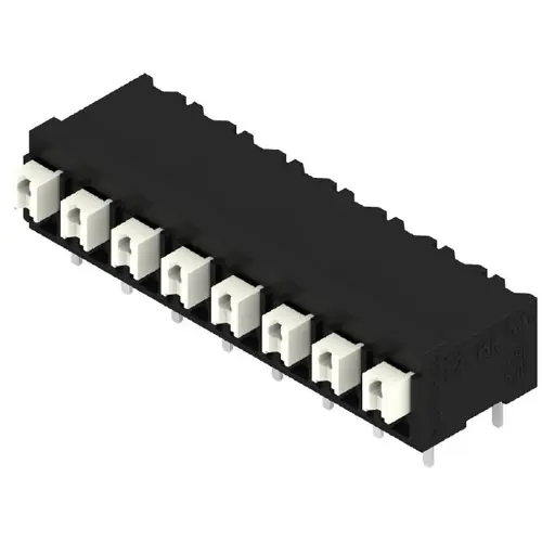 Leiterplattenklemme, 8-polig, RM 5.08 mm, 0,13-1,5 mm², 12 A, Federklemmanschluss, schwarz, 1875510000 Preisknaller