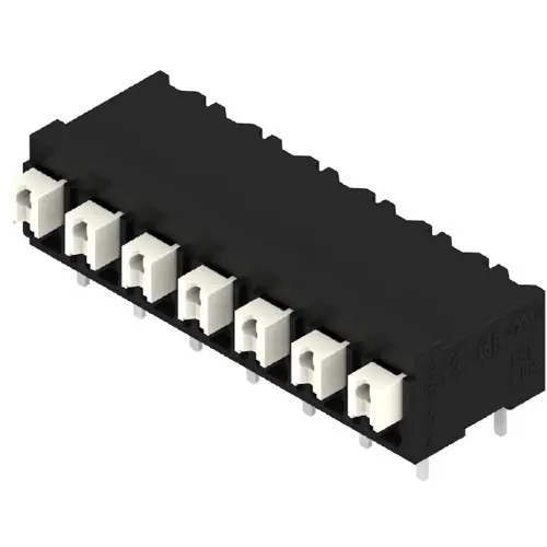 Kostenloser Rückversand Leiterplattenklemme, 7-polig, RM 5.08 mm, 0,13-1,5 mm², 12 A, Federklemmanschluss, schwarz, 1875690000