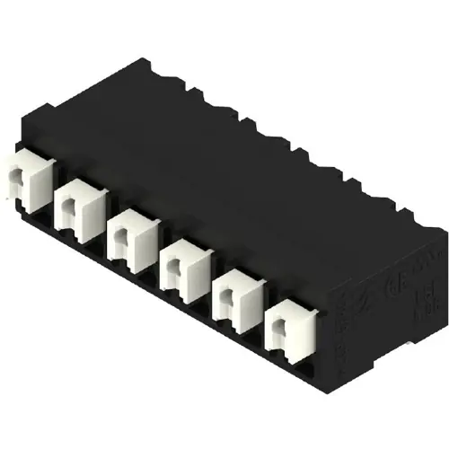 Leiterplattenklemme, 6-polig, RM 5.08 mm, 0,13-1,5 mm², 12 A, Federklemmanschluss, schwarz, 1876150000 Super-Preis