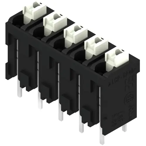Leiterplattenklemme, 5-polig, RM 5 mm, 0,13-1,5 mm², 12 A, Federklemmanschluss, schwarz, 1876160000 Versand Am Gleichen Tag