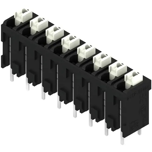 Preiswert Leiterplattenklemme, 8-polig, RM 5 mm, 0,13-1,5 mm², 12 A, Federklemmanschluss, schwarz, 1876230000