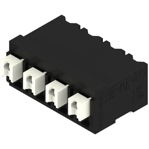 Leiterplattenklemme, 4-polig, RM 5 mm, 0,13-1,5 mm², 12 A, Federklemmanschluss, schwarz, 1876270000 Gratis Versand