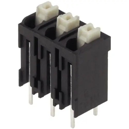 Schnäppchen Leiterplattenklemme, 3-polig, RM 5.08 mm, 0,13-1,5 mm², 12 A, Federklemmanschluss, schwarz, 1876450000