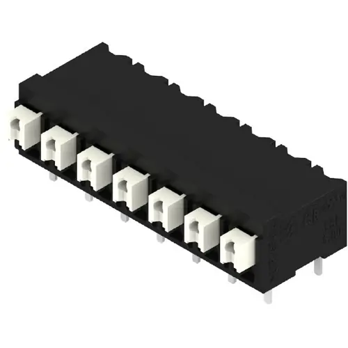 Leiterplattenklemme, 7-polig, RM 5 mm, 0,13-1,5 mm², 12 A, Federklemmanschluss, schwarz, 1876540000 Bestseller