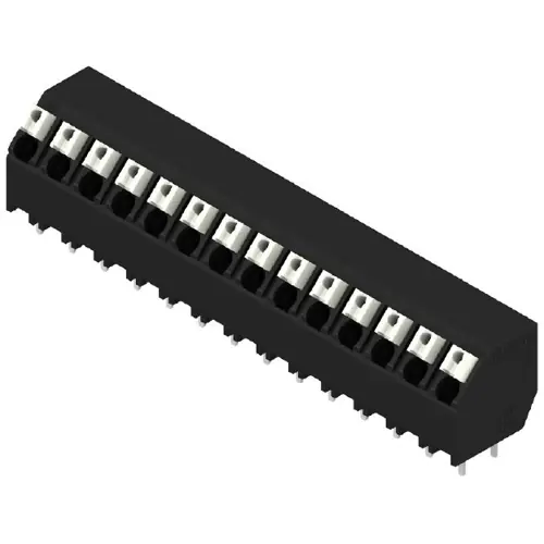 Meistverkauft Leiterplattenklemme, 14-polig, RM 5 mm, 0,13-1,5 mm², 12 A, Federklemmanschluss, schwarz, 1884500000