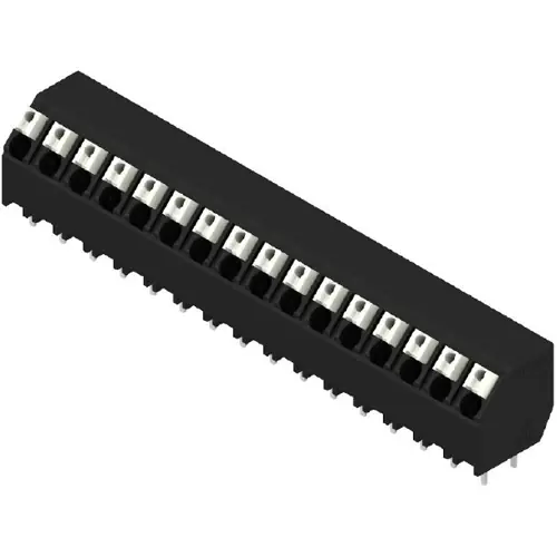Beliebt Leiterplattenklemme, 16-polig, RM 5 mm, 0,13-1,5 mm², 12 A, Federklemmanschluss, schwarz, 1884520000