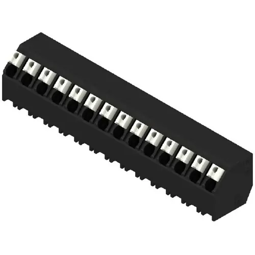 Schneller Versand Leiterplattenklemme, 14-polig, RM 5 mm, 0,13-1,5 mm², 12 A, Federklemmanschluss, schwarz, 1884700000