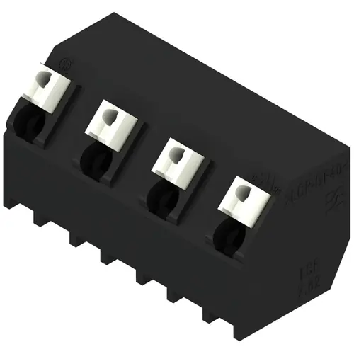 Direkt Vom Hersteller Leiterplattenklemme, 4-polig, RM 7.62 mm, 0,13-1,5 mm², 12 A, Federklemmanschluss, schwarz, 1884970000