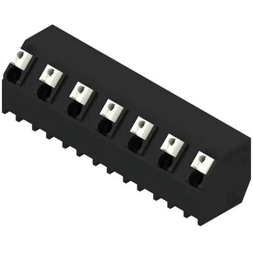 Leiterplattenklemme, 7-polig, RM 7.62 mm, 0,13-1,5 mm², 12 A, Federklemmanschluss, schwarz, 1885000000 Finale Aktion