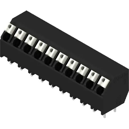 Leiterplattenklemme, 10-polig, RM 5.08 mm, 0,13-1,5 mm², 12 A, Federklemmanschluss, schwarz, 1885100000 Jetzt Bestellen