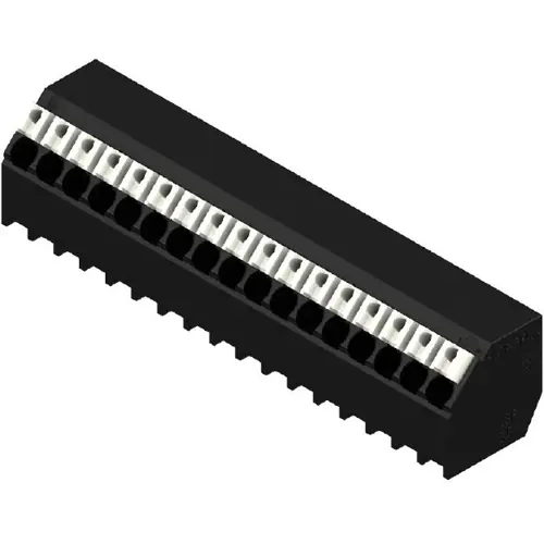 Letzte Chance Leiterplattenklemme, 17-polig, RM 3.5 mm, 0,13-1,5 mm², 12 A, Federklemmanschluss, schwarz, 1885330000