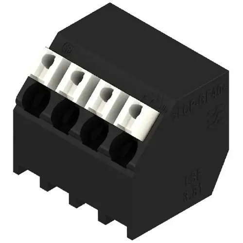 Leiterplattenklemme, 4-polig, RM 3.81 mm, 0,13-1,5 mm², 12 A, Federklemmanschluss, schwarz, 1885430000 Günstig