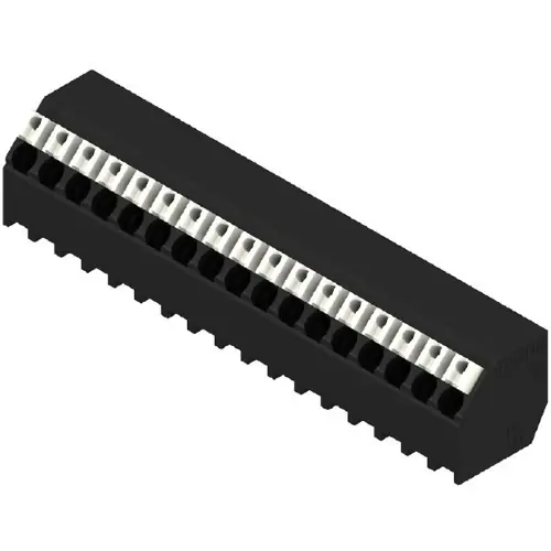 Leiterplattenklemme, 17-polig, RM 3.81 mm, 0,13-1,5 mm², 12 A, Federklemmanschluss, schwarz, 1885570000 Letzte Chance