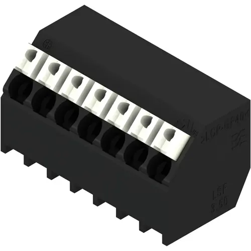 Solange Der Vorrat Reicht Leiterplattenklemme, 7-polig, RM 3.5 mm, 0,13-1,5 mm², 12 A, Federklemmanschluss, schwarz, 1887650000