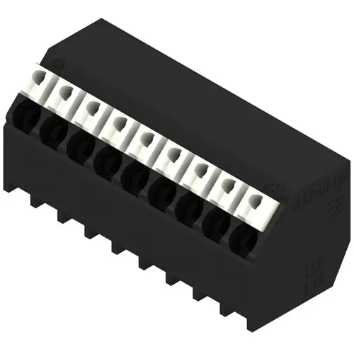 Saisonangebot Leiterplattenklemme, 9-polig, RM 3.5 mm, 0,13-1,5 mm², 12 A, Federklemmanschluss, schwarz, 1887670000