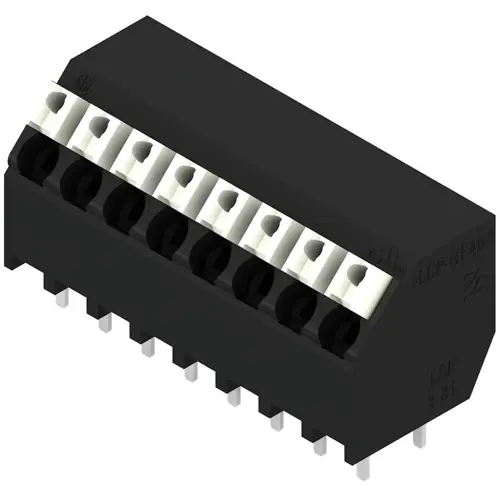 Super-Preis Leiterplattenklemme, 8-polig, RM 3.81 mm, 0,13-1,5 mm², 12 A, Federklemmanschluss, schwarz, 1888410000