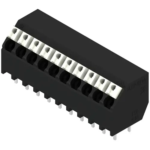 Neue Ware Leiterplattenklemme, 10-polig, RM 3.81 mm, 0,13-1,5 mm², 12 A, Federklemmanschluss, schwarz, 1888430000