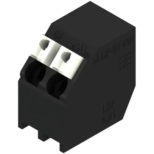 Online Kaufen Leiterplattenklemme, 2-polig, RM 3.81 mm, 0,13-1,5 mm², 12 A, Federklemmanschluss, schwarz, 1888450000