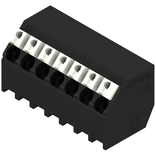 Leiterplattenklemme, 7-polig, RM 3.81 mm, 0,13-1,5 mm², 12 A, Federklemmanschluss, schwarz, 1888500000 Wochenendangebot