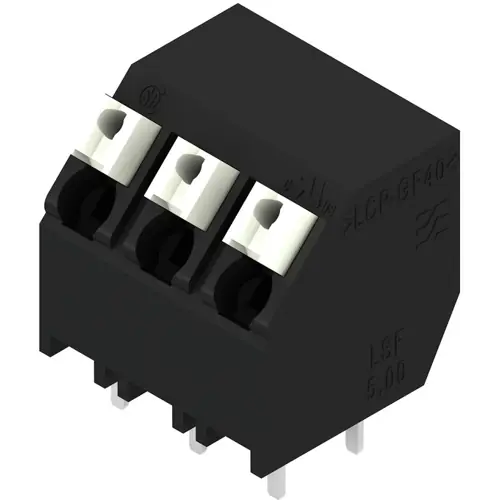 Leiterplattenklemme, 3-polig, RM 5 mm, 0,13-1,5 mm², 12 A, Federklemmanschluss, schwarz, 1888650000 Kostenloser Versand