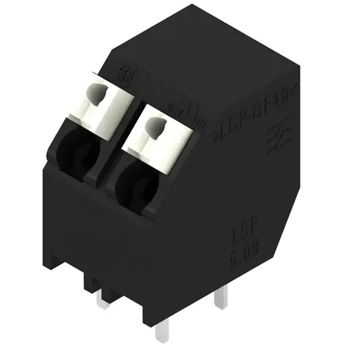 Saisonangebot Leiterplattenklemme, 2-polig, RM 5.08 mm, 0,13-1,5 mm², 12 A, Federklemmanschluss, schwarz, 1888780000