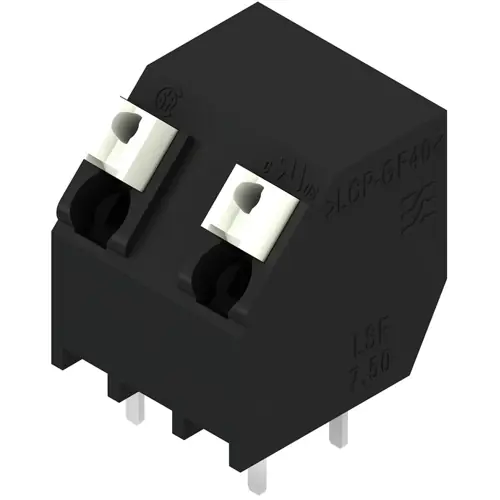 Aktuell Leiterplattenklemme, 2-polig, RM 7.5 mm, 0,13-1,5 mm², 12 A, Federklemmanschluss, schwarz, 1888970000