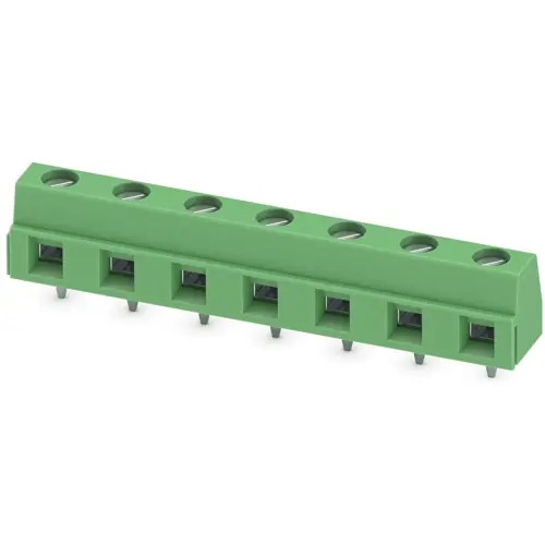 Zertifiziert Leiterplattenklemme, 7-polig, RM 7.62 mm, 0,14-1,5 mm², 16 A, Schraubanschluss, grün, 1707072