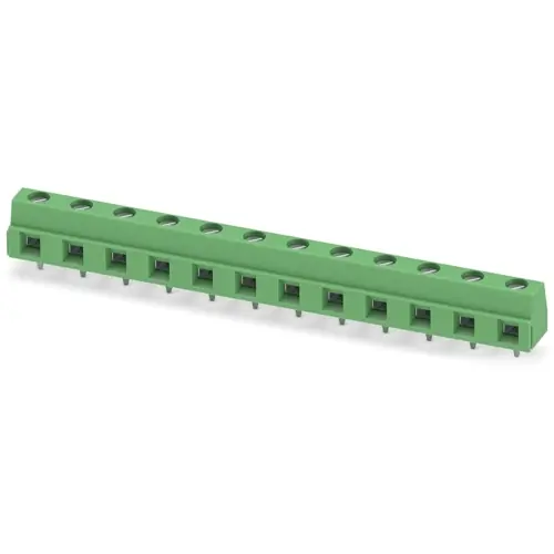 Leiterplattenklemme, 12-polig, RM 7.62 mm, 0,14-1,5 mm², 16 A, Schraubanschluss, grün, 1707137 Solange Der Vorrat Reicht